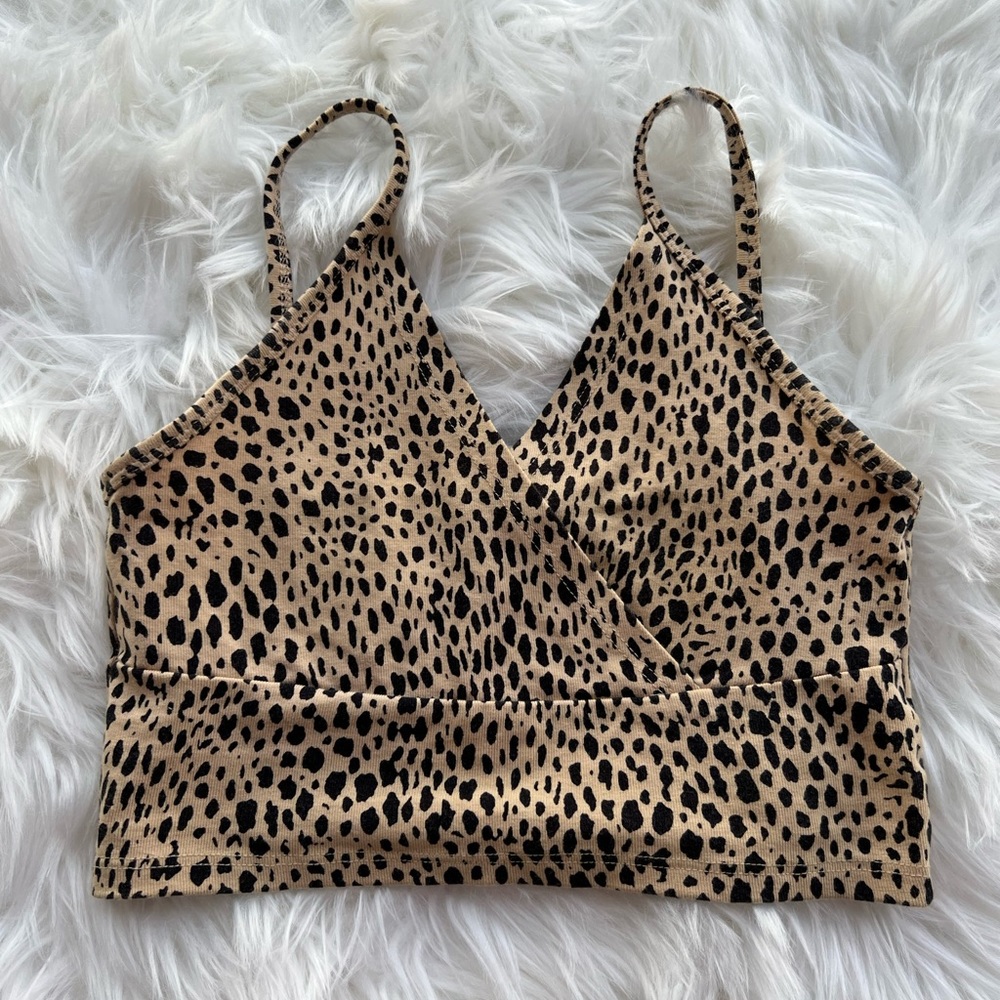 BRANDY MELVILLE brown cheetah amara tank